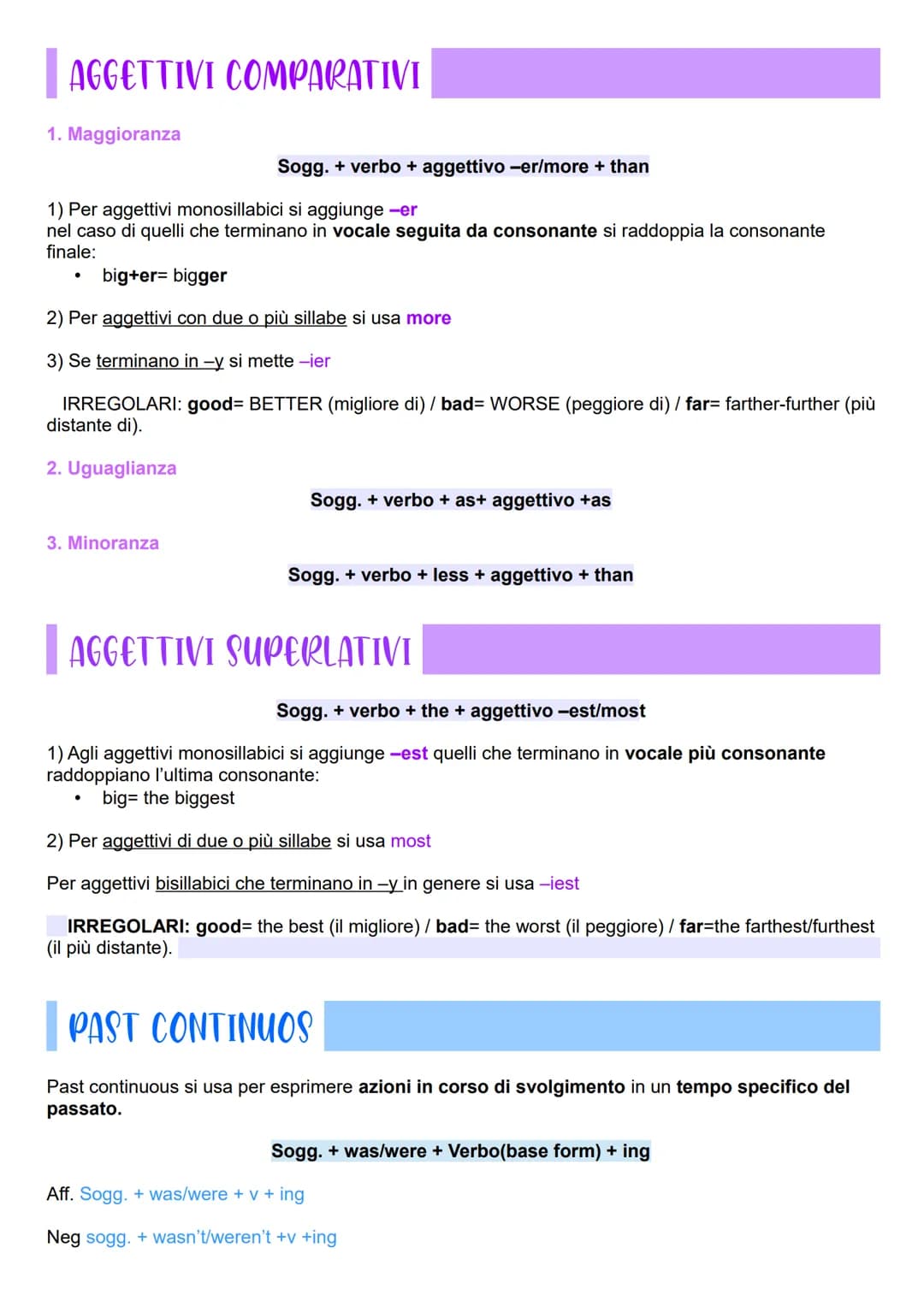 AGGETTIVI COMPARATIVI
1. Maggioranza
1) Per aggettivi monosillabici si aggiunge -er
nel caso di quelli che terminano in vocale seguita da co