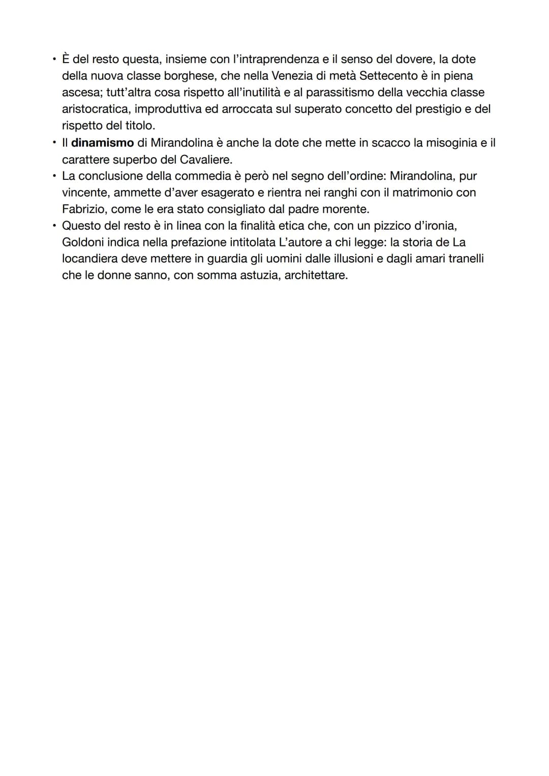 Goldoni e "La Locandiera"
• La locandiera è una commedia in tre atti di Carlo Goldoni, composta nel 1751, al
termine della collaborazione tr