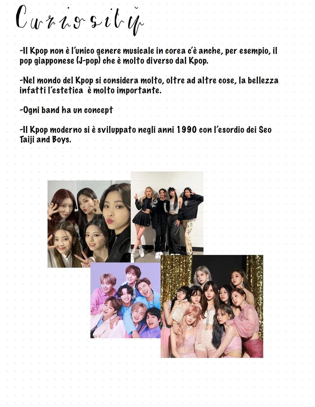 IL KPOP
Che cos'è?
II Kpop è un genere di musica Pop solo che è coreana. Ci sono molti gruppi
che sono sotto diverse agenzie per esempio la 