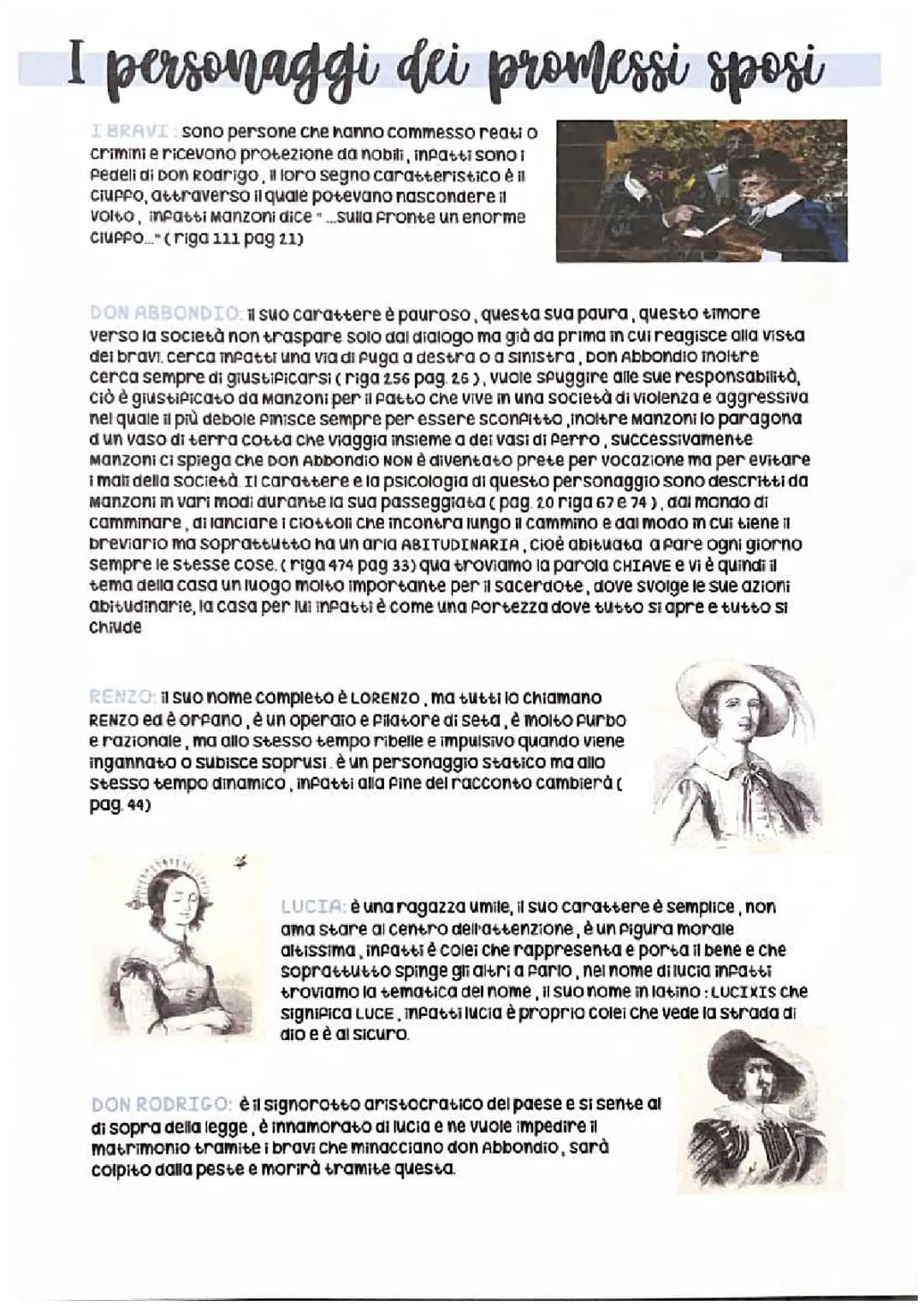 i personaggi dei promessi sposi 