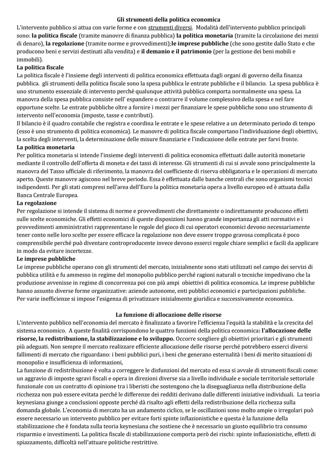 Economia pubblica
L'economia pubblica studia l'azione economica dello Stato e degli enti pubblici e gli effetti che ne derivano sull'attivit