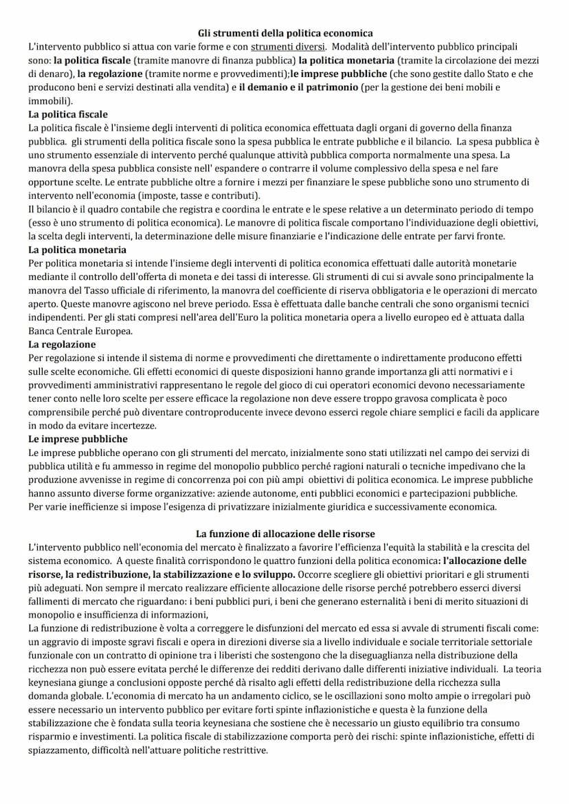 Economia pubblica
L'economia pubblica studia l'azione economica dello Stato e degli enti pubblici e gli effetti che ne derivano sull'attivit