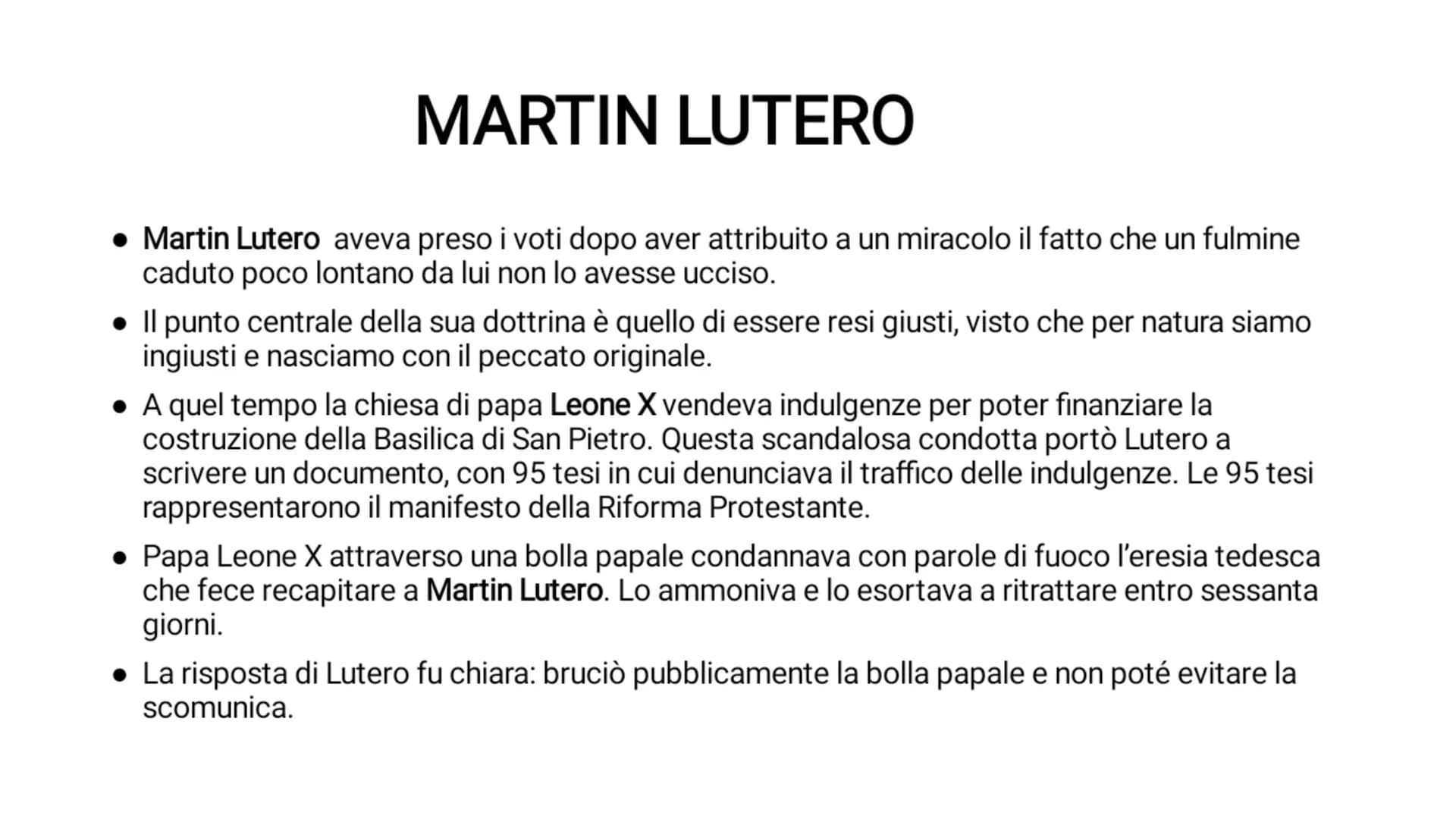 RIFORMA E CONTRORIFORMA INTRODUZIONE
La riforma protestante o luterana è il movimento religioso, con risvolti politici di tipo rivoluzionari