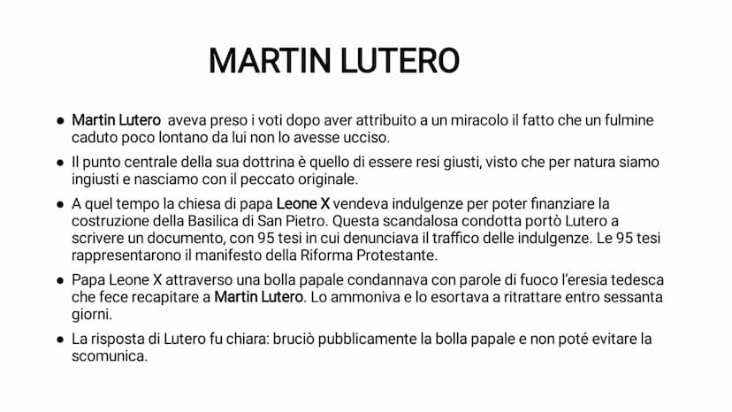 RIFORMA E CONTRORIFORMA INTRODUZIONE
La riforma protestante o luterana è il movimento religioso, con risvolti politici di tipo rivoluzionari