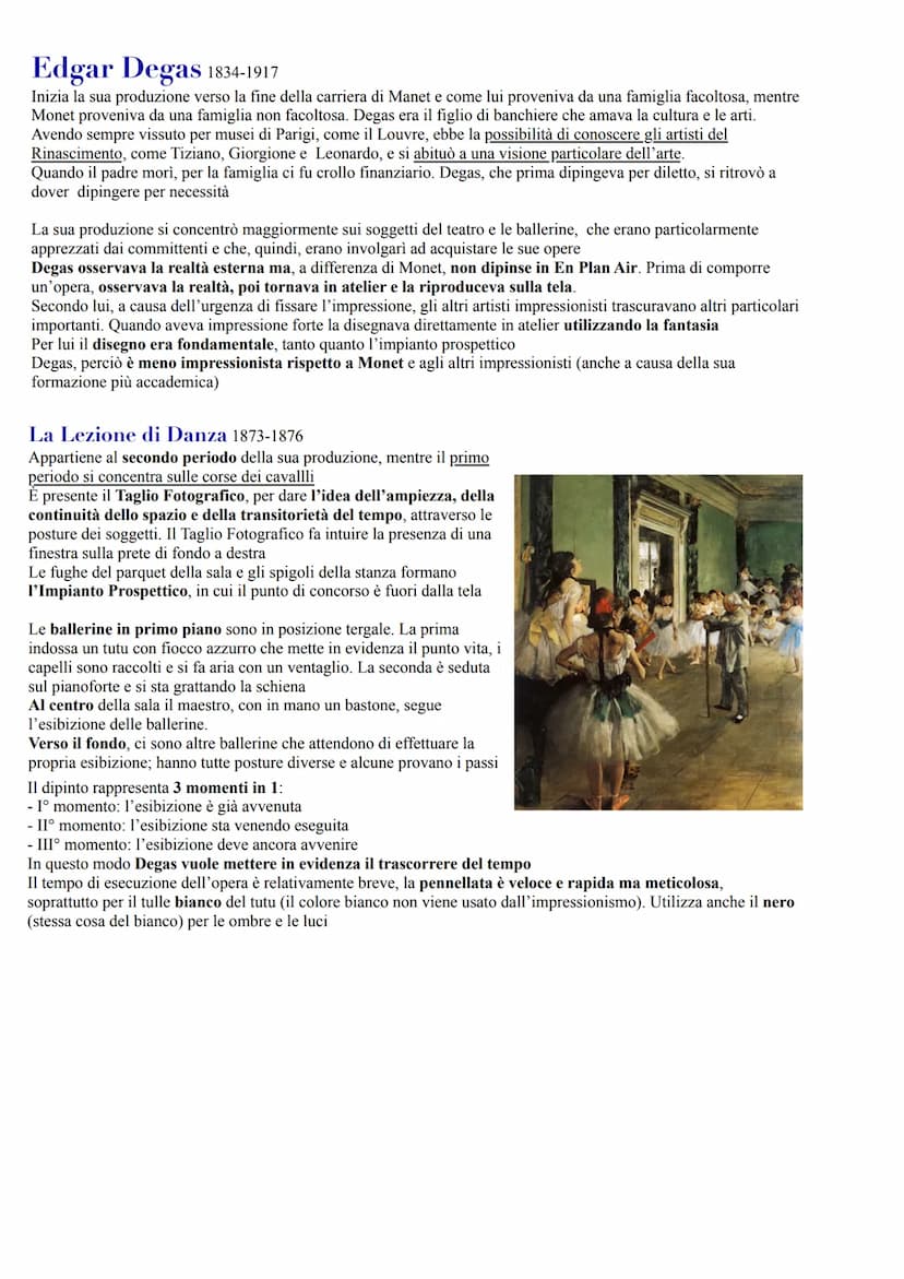 Impressionismo
Parigi 1860 1870
È un movimento artistico che vede un allontanamento dalla produzione accademica; infatti gli artisti ricerca
