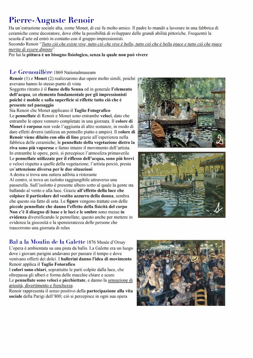 Impressionismo
Parigi 1860 1870
È un movimento artistico che vede un allontanamento dalla produzione accademica; infatti gli artisti ricerca