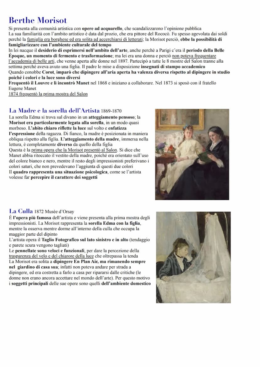 Impressionismo
Parigi 1860 1870
È un movimento artistico che vede un allontanamento dalla produzione accademica; infatti gli artisti ricerca