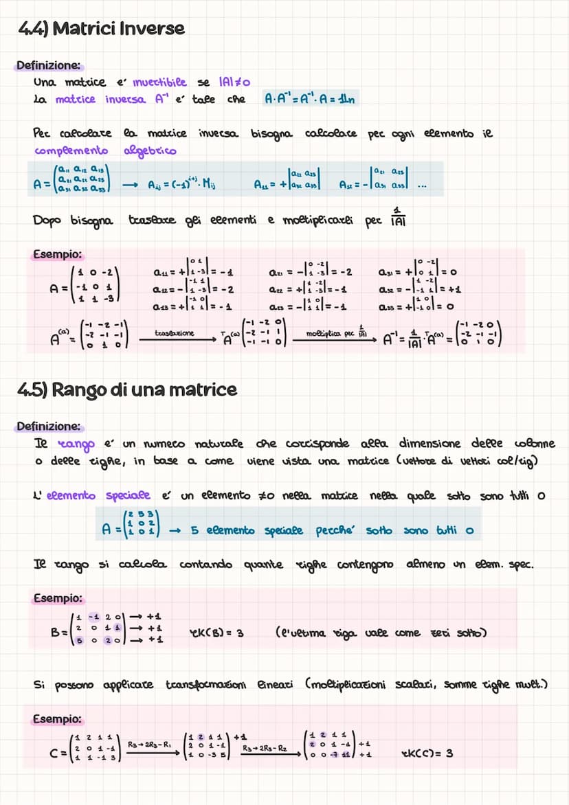 4.1) Matrice
Definizione:
Una matrice A e una tabella ordinata di N eighe ed M colonne formata da elementi
A=
a azı amı
Qiz ....
ain
dove
aj
