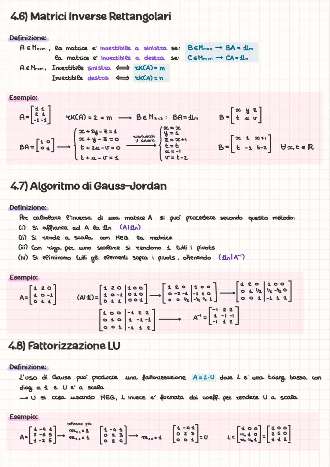 4.1) Matrice
Definizione:
Una matrice A e una tabella ordinata di N eighe ed M colonne formata da elementi
A=
a azı amı
Qiz ....
ain
dove
aj