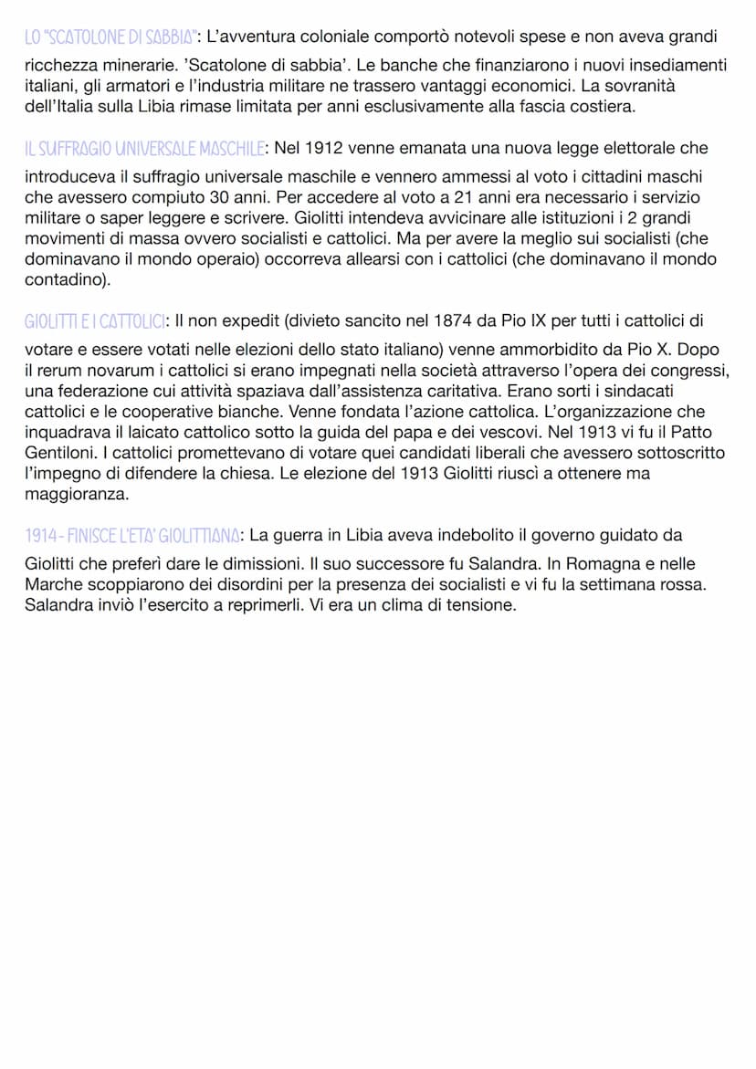 
<h2 id="contestostorico">Contesto storico</h2>
<p>Alla fine dell'Ottocento, l'Italia si trovava in una situazione molto difficile. Nel 1898