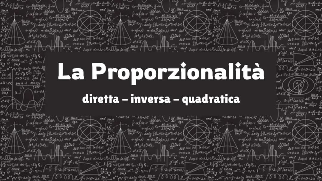 i vari tipi di proporzionalità 