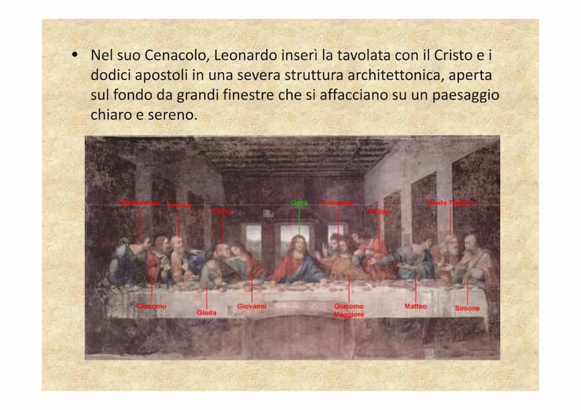 MA AUSUR LAQACA MOA POR
IL CENACOLO
di Leonardo da Vinci
Giani Costanza
Classe 3C Chi era Leonardo?
• Leonardo nasce ad Anchiano nel 1452, v