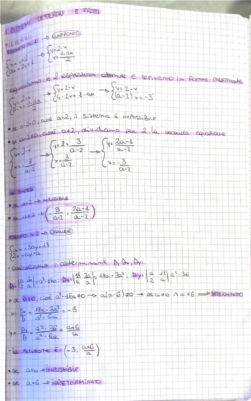 || SISTEMI UNERI
GRADO DI UN SISTEMA De il prodotto dei gradi delle singole equazioni
FORMA NORMALE
→
Sax+by-c
(ax + by =c₁
a. a, b, b = coe