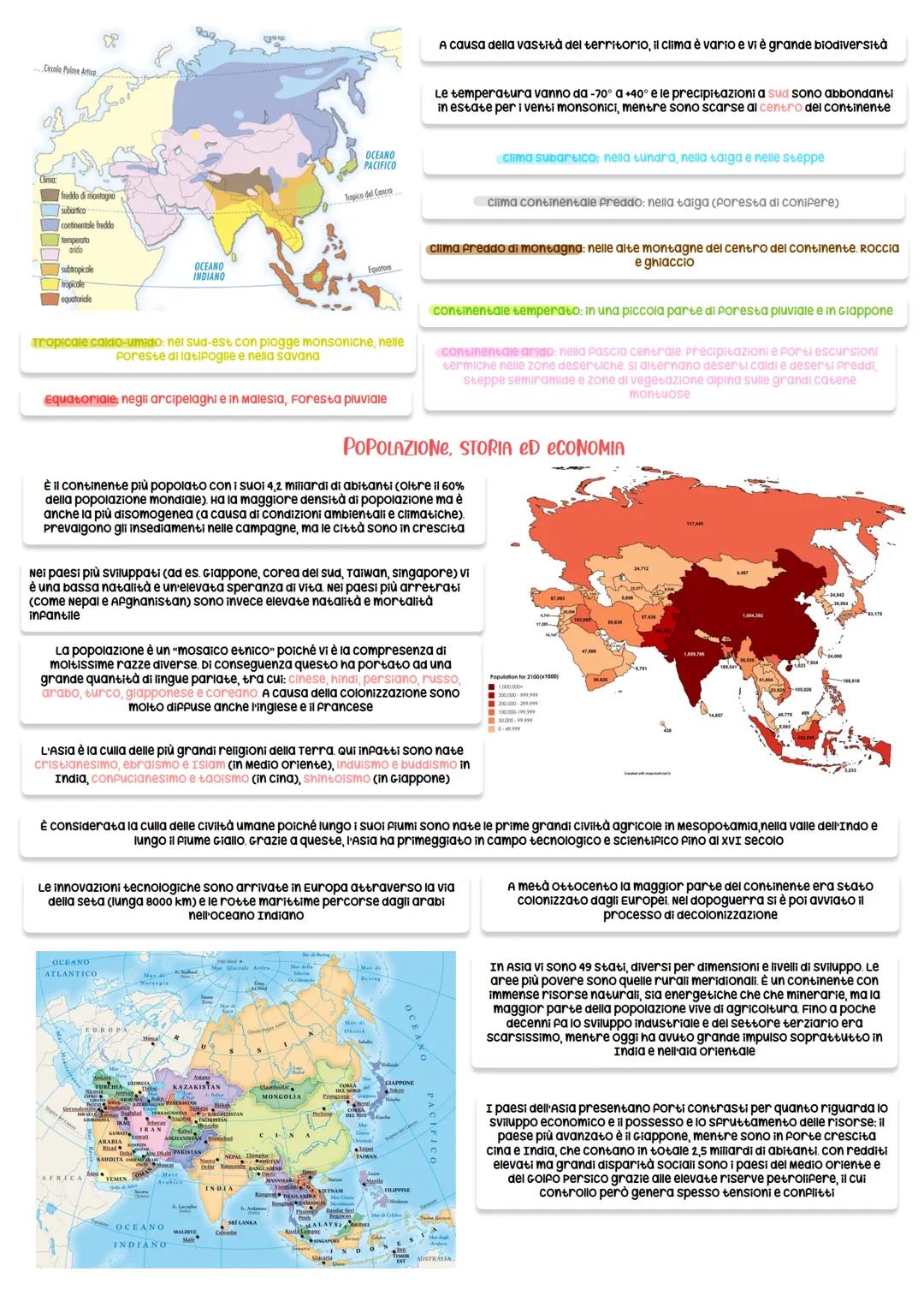 # ASIA

TERRITORIO E CLIMA

AFRICA

EUROPA

Menti Ucali

OCEANO INDIANO

Oncidento

della Siberia
Centrale

Scale 1:67000000

È il continent