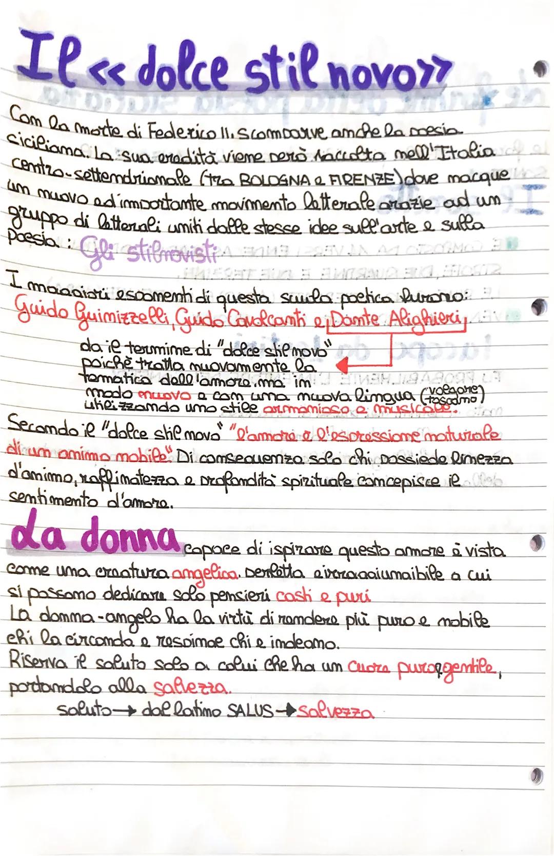 la scuola siciliana e il “dolce stil novo” 