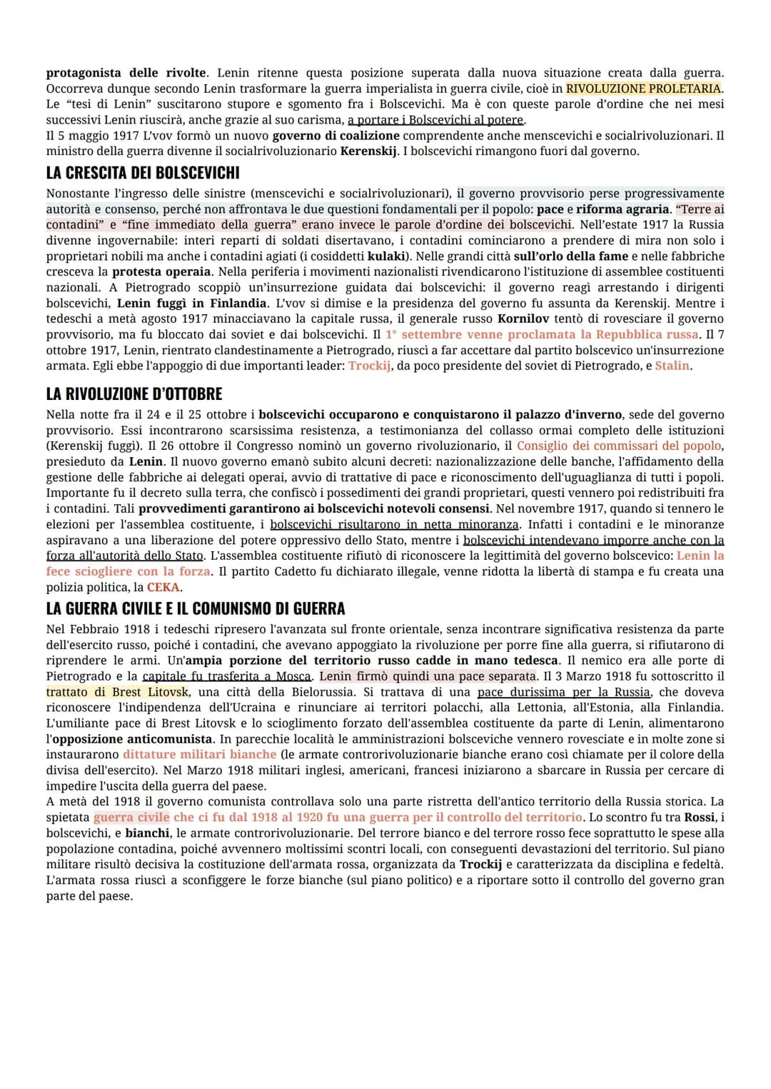 LE RIVOLUZIONI RUSSE
Il peso della guerra e delle sconfitte fecero crollare il regime zarista in Russia, oppressivo ma fragile. Questo event
