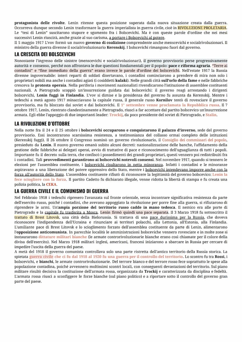 LE RIVOLUZIONI RUSSE
Il peso della guerra e delle sconfitte fecero crollare il regime zarista in Russia, oppressivo ma fragile. Questo event