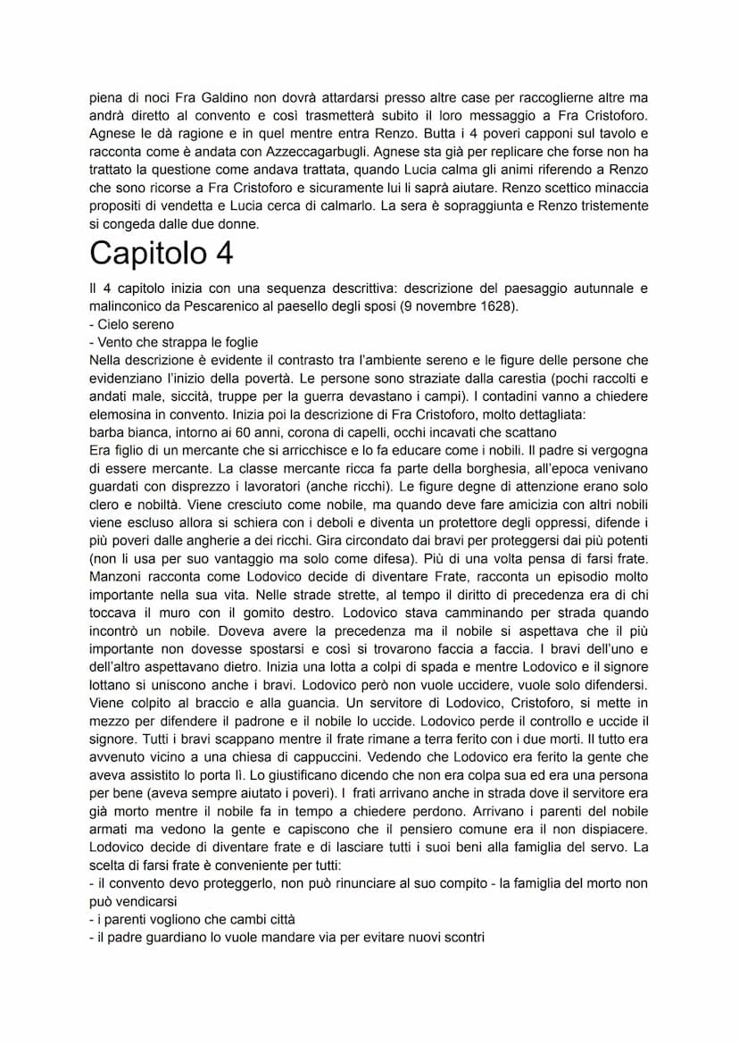Capitolo 1
Alessandro Manzoni apre il suo romanzo presentando i luoghi che faranno da sfondo alle
vicende principali dei Promessi Sposi: il 