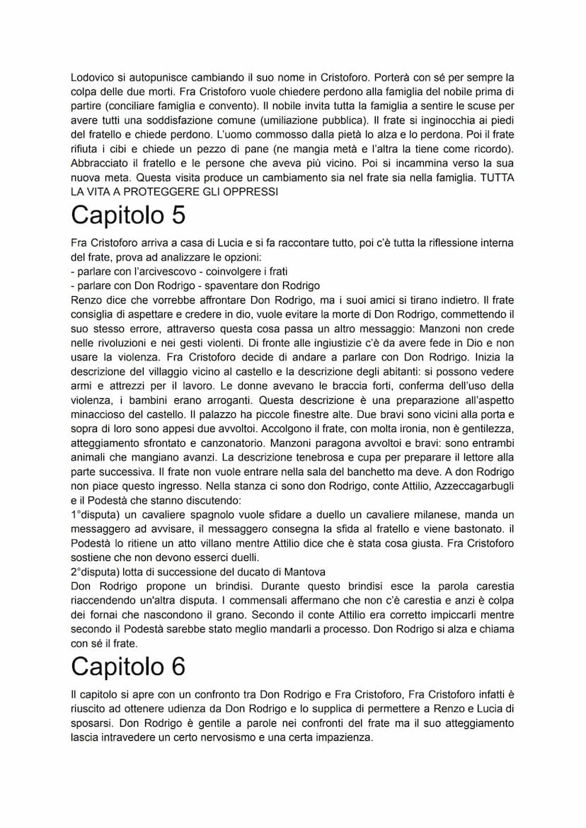 Capitolo 1
Alessandro Manzoni apre il suo romanzo presentando i luoghi che faranno da sfondo alle
vicende principali dei Promessi Sposi: il 