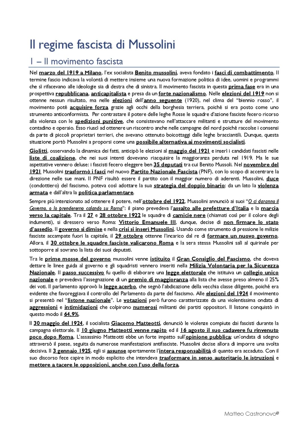 Il regime fascista 