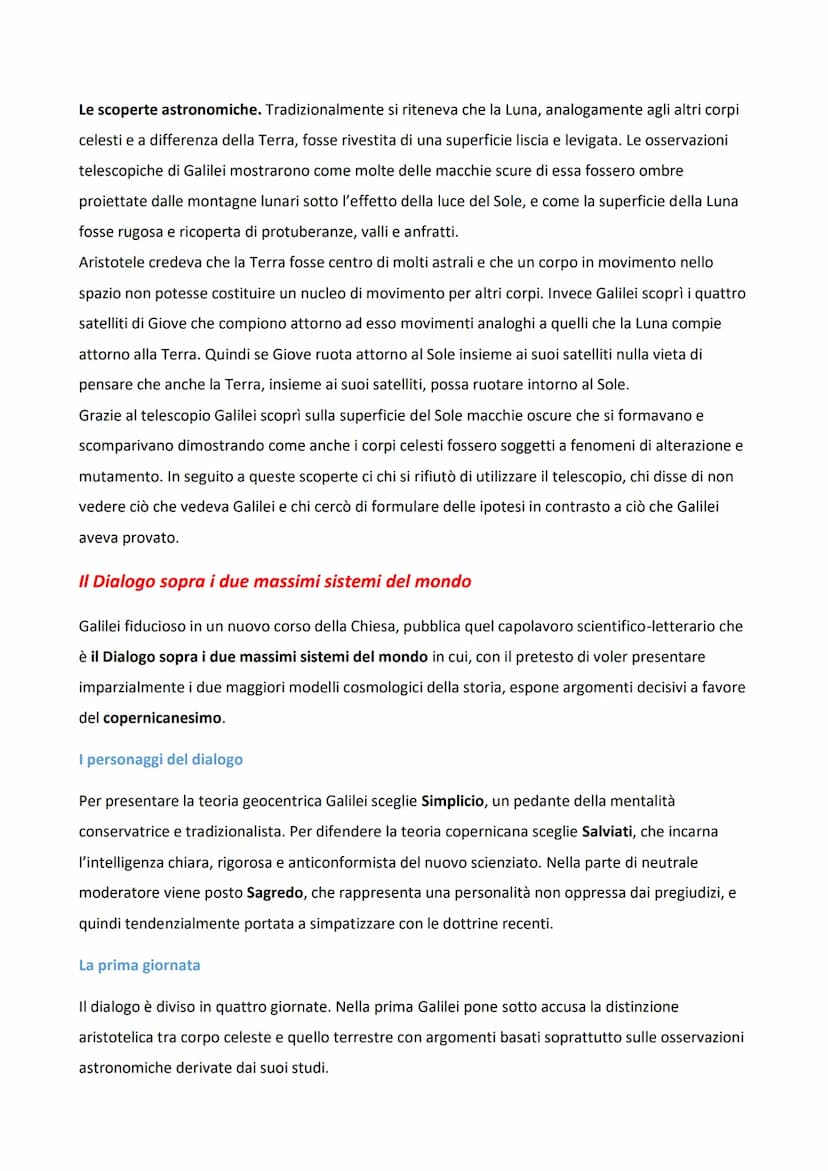 1. Introduzione
Galileo Galilei nacque a Pisa nel 1564 da genitori della media borghesia in un'epoca in cui l'Italia
stava uscendo dal Rinas