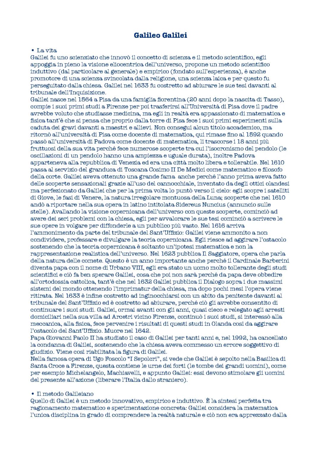 Galileo Galilei: Il Genio Scientifico nella Storia