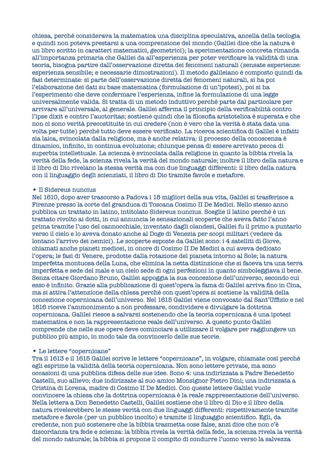 Galileo Galilei
• La vita
Galilei fu uno scienziato che innovò il concetto di scienza e il metodo scientifico, egli
appoggia in pieno la vis