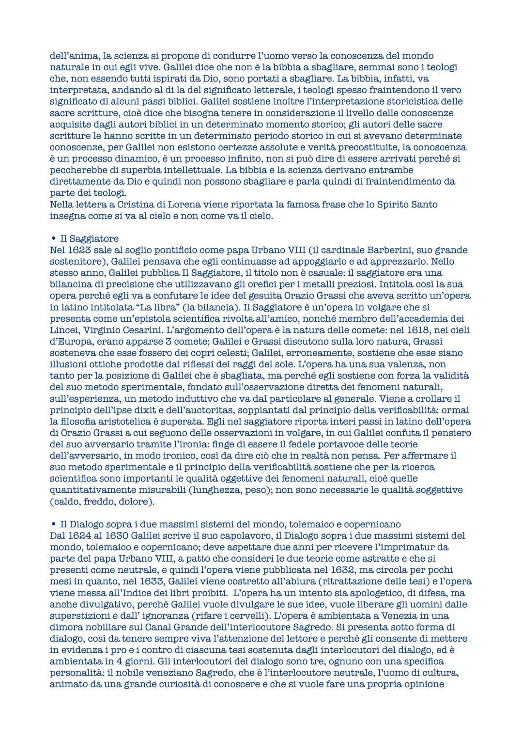 Galileo Galilei
• La vita
Galilei fu uno scienziato che innovò il concetto di scienza e il metodo scientifico, egli
appoggia in pieno la vis