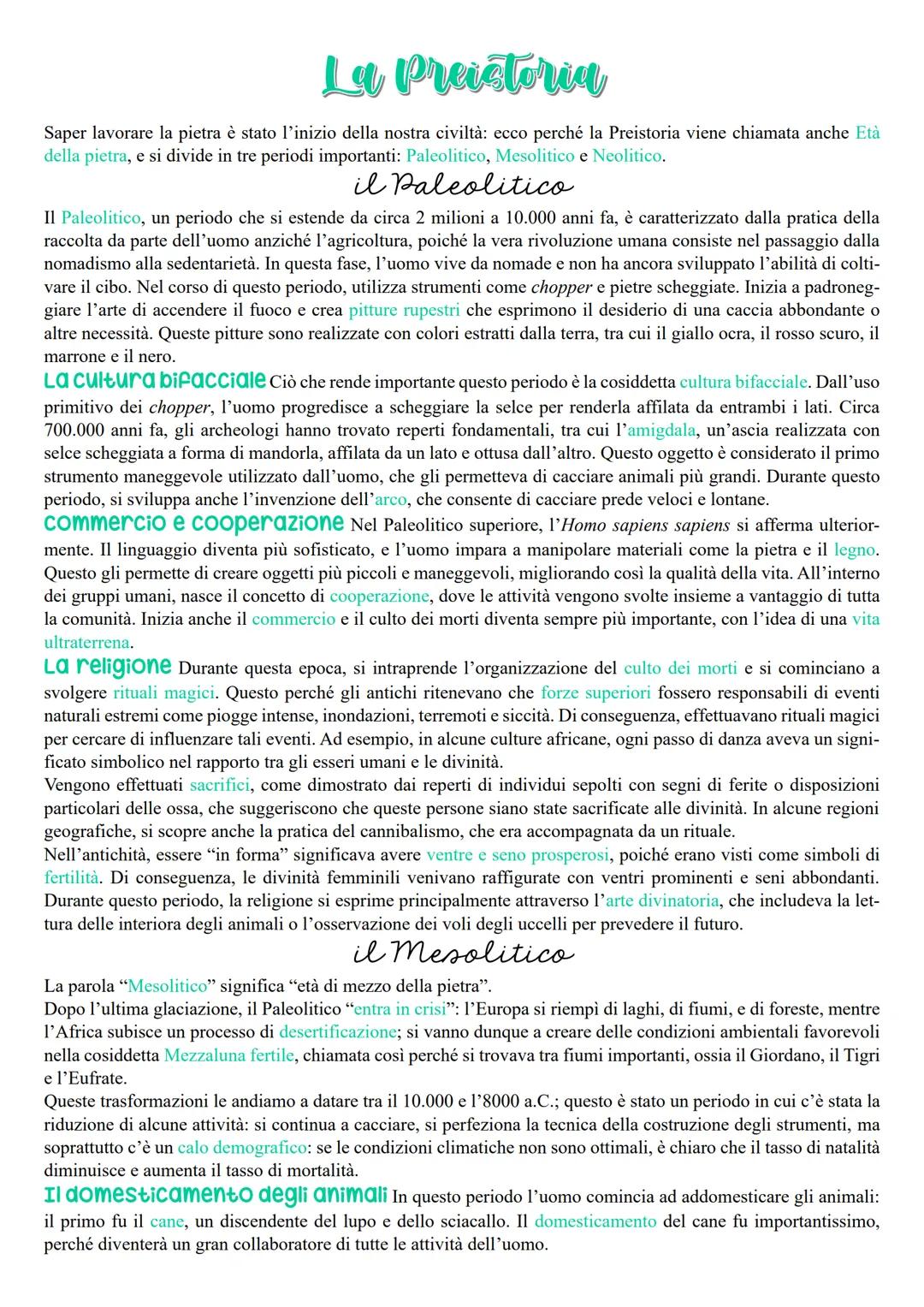 # La Preistoria

Saper lavorare la pietra è stato l'inizio della nostra civiltà: ecco perché la Preistoria viene chiamata anche Età
della pi