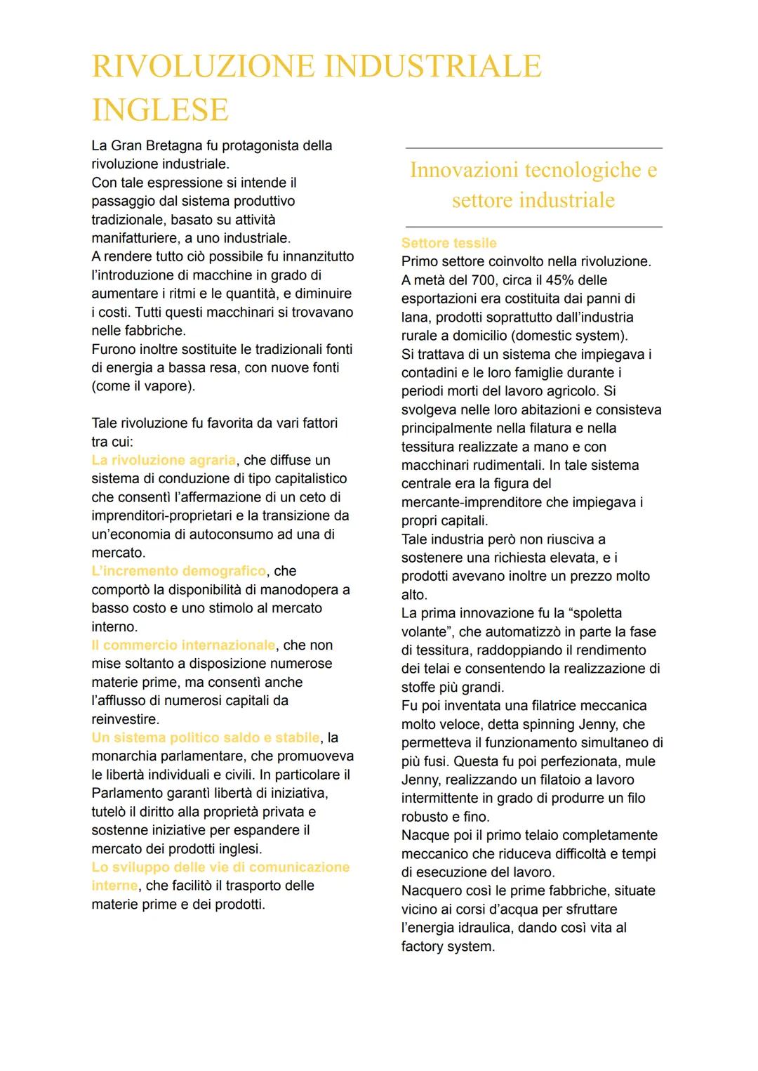 RIVOLUZIONE INDUSTRIALE
INGLESE
La Gran Bretagna fu protagonista della
rivoluzione industriale.
Con tale espressione si intende il
passaggio
