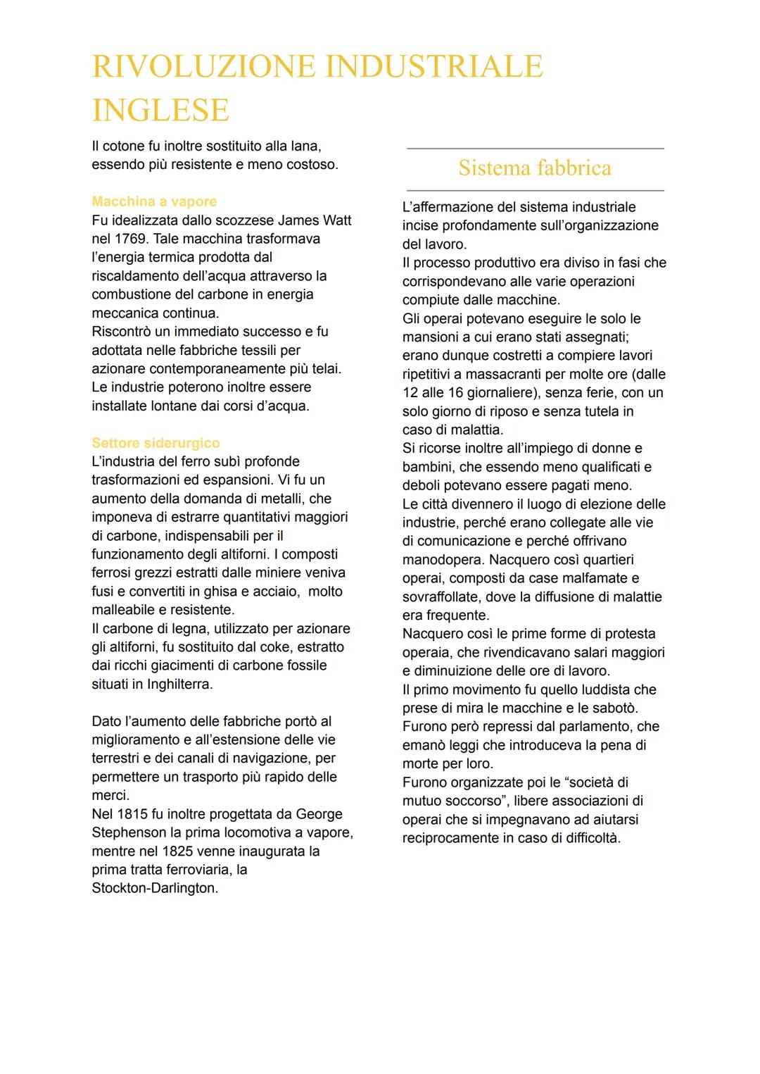 RIVOLUZIONE INDUSTRIALE
INGLESE
La Gran Bretagna fu protagonista della
rivoluzione industriale.
Con tale espressione si intende il
passaggio