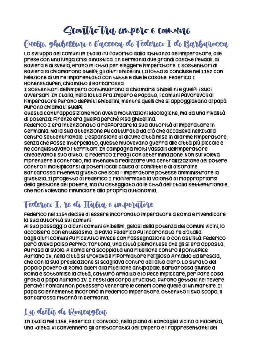 L'Italia comunale e l'Impero
La nascita del Comune
I centri urbani crescono d'importanza
Tra il IX e il X secolo, l'incapacità del potere im