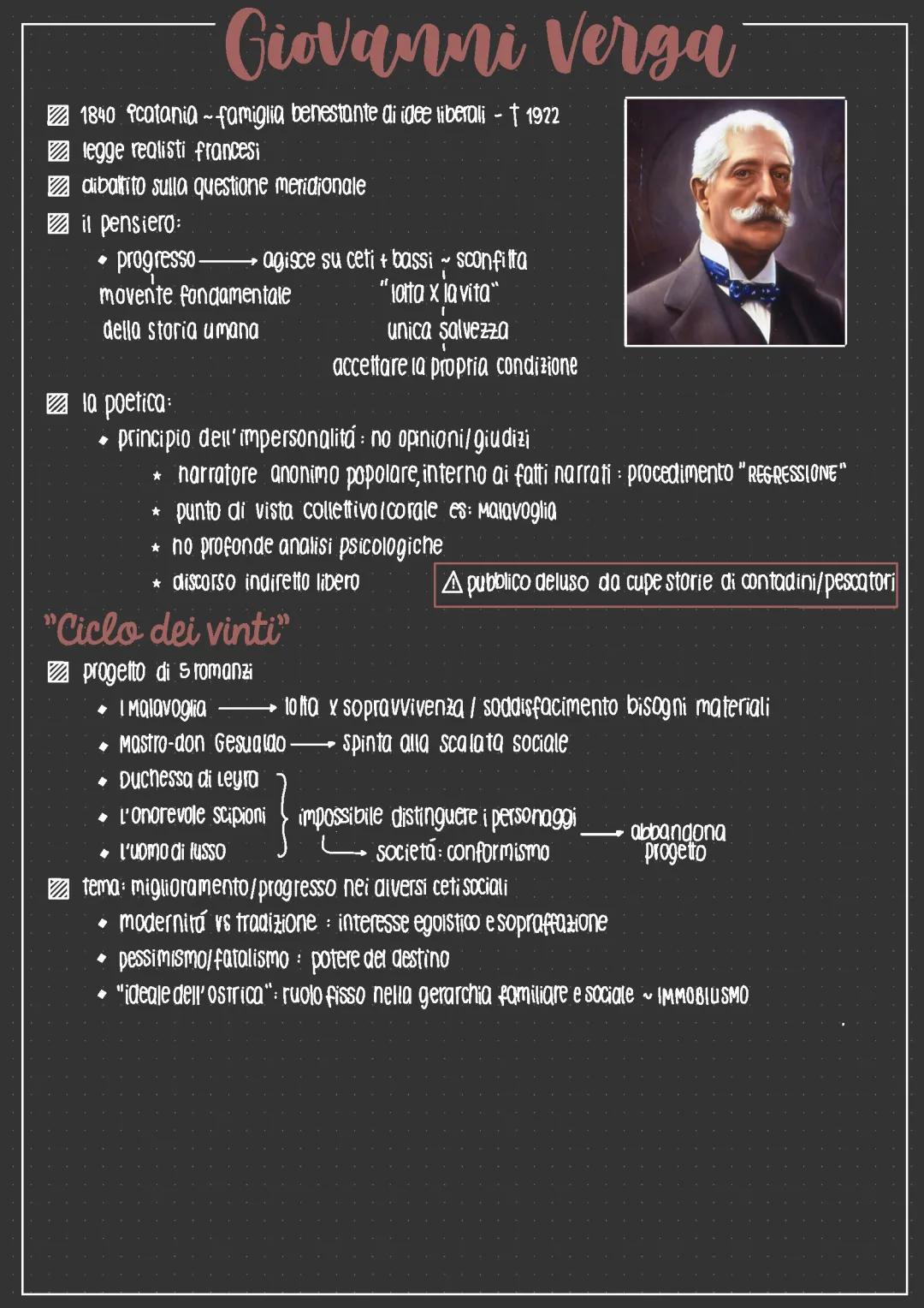 Giovanni Verga: I Malavoglia e Mastro Don Gesualdo