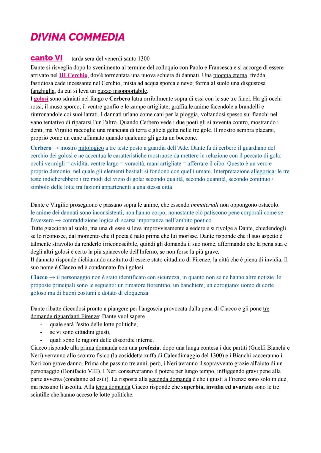 DIVINA COMMEDIA
canto VI - tarda sera del venerdì santo 1300
Dante si risveglia dopo lo svenimento al termine del colloquio con Paolo e Fran
