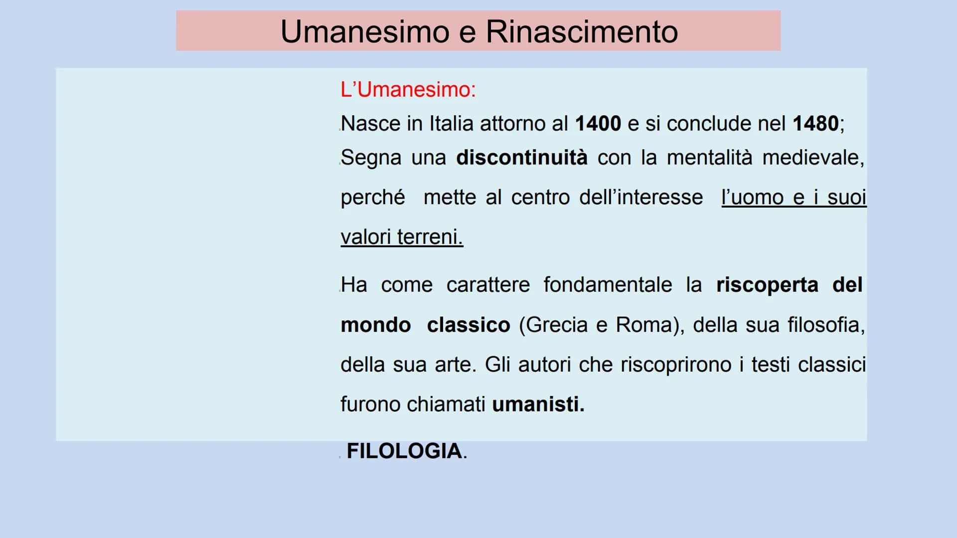 LA POESIA E LA CULTURA TRA QUATTROCENTO E CINQUECENTO
Alla morte di Petrarca e Boccaccio la letteratura volgare subisce una
profonda trasfor