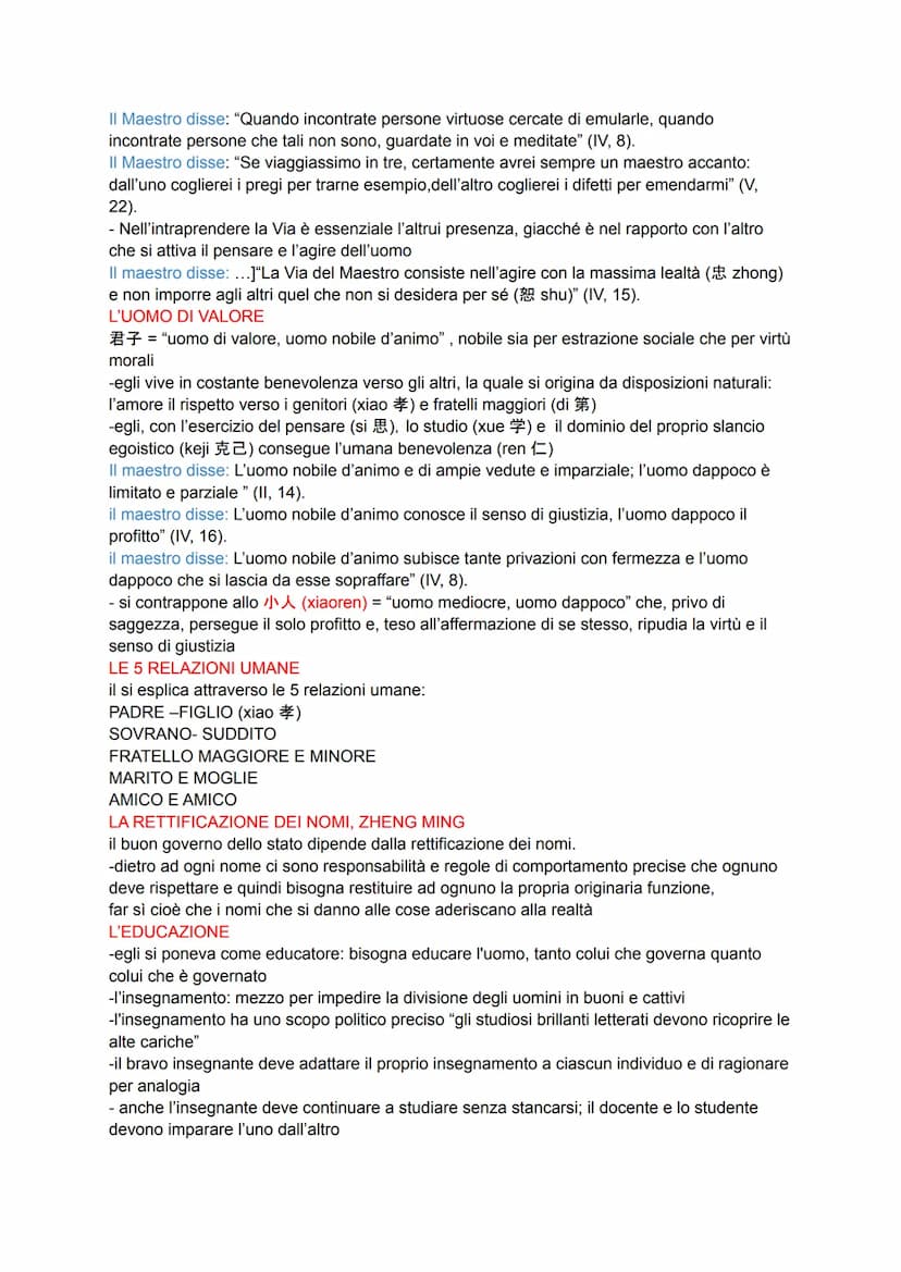
<p>La filosofia cinese ha una natura pratica e si indirizza sia all'individuo che alle organizzazioni politiche. Il Confucianesimo consider