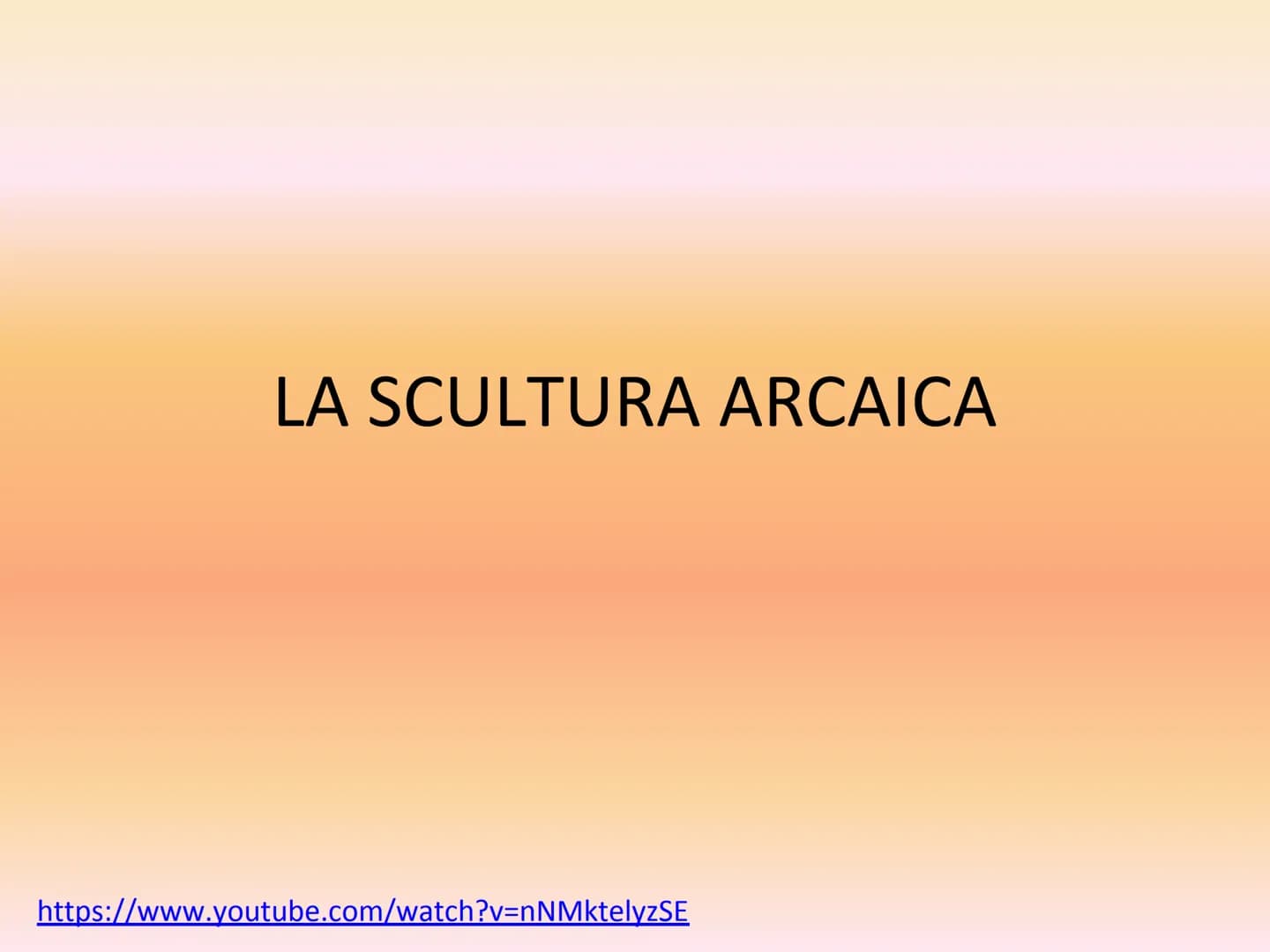 LA SCULTURA ARCAICA
https://www.youtube.com/watch?v=nNMktelyzSE Intorno alla metà del VIII sec. a.C. in Grecia, la grande statuaria monument