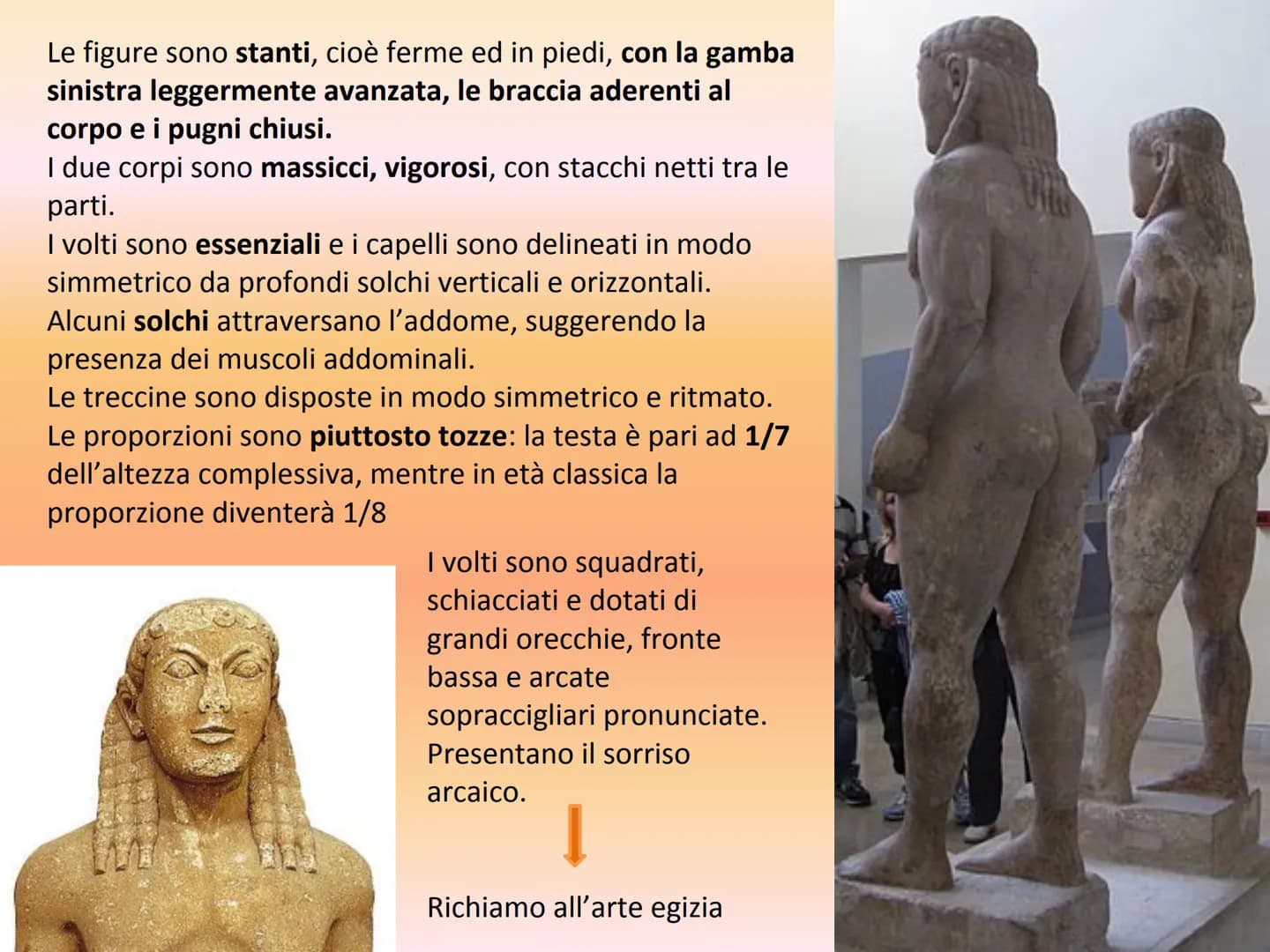 LA SCULTURA ARCAICA
https://www.youtube.com/watch?v=nNMktelyzSE Intorno alla metà del VIII sec. a.C. in Grecia, la grande statuaria monument