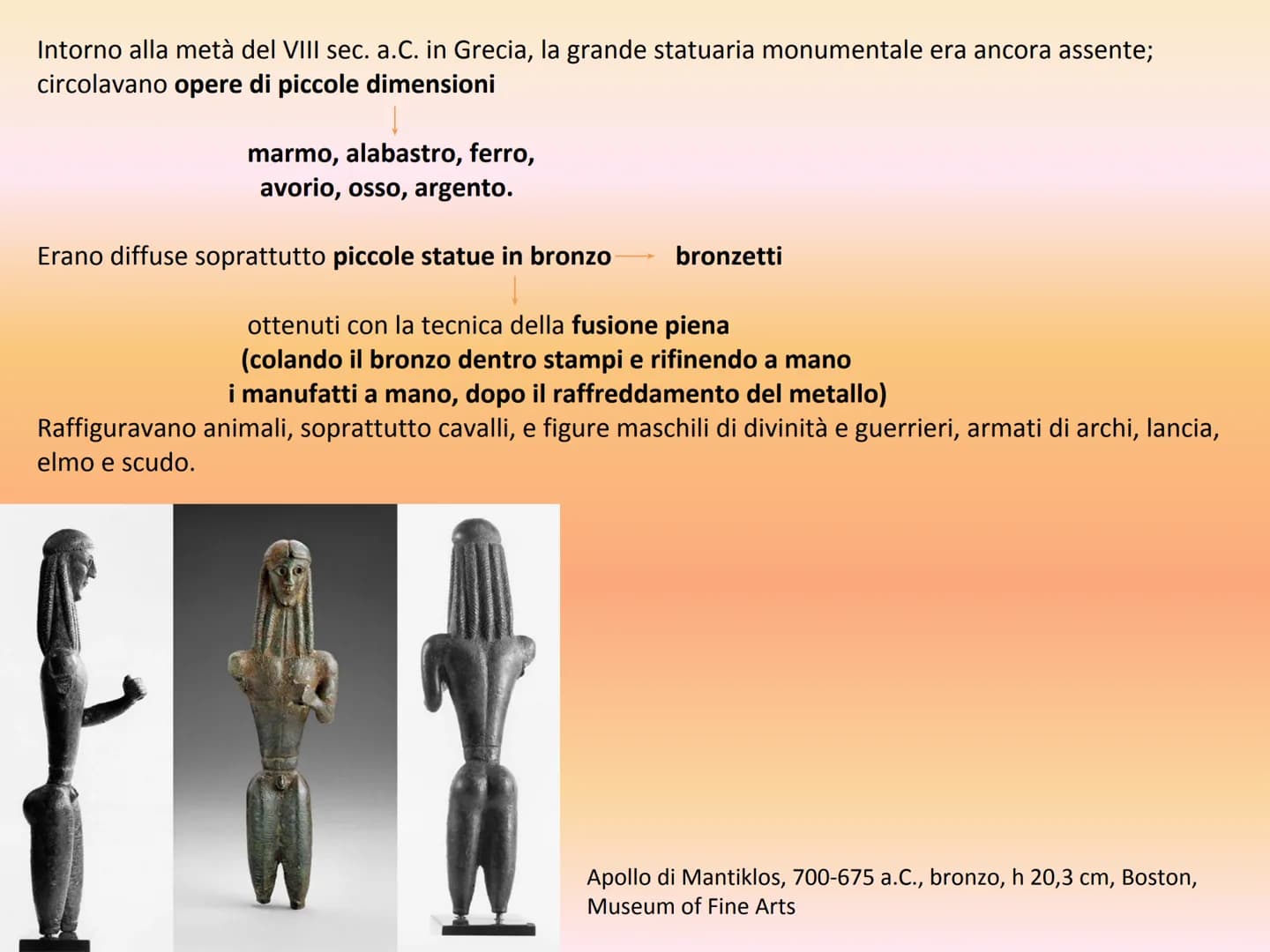 LA SCULTURA ARCAICA
https://www.youtube.com/watch?v=nNMktelyzSE Intorno alla metà del VIII sec. a.C. in Grecia, la grande statuaria monument
