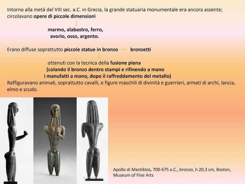 LA SCULTURA ARCAICA
https://www.youtube.com/watch?v=nNMktelyzSE Intorno alla metà del VIII sec. a.C. in Grecia, la grande statuaria monument