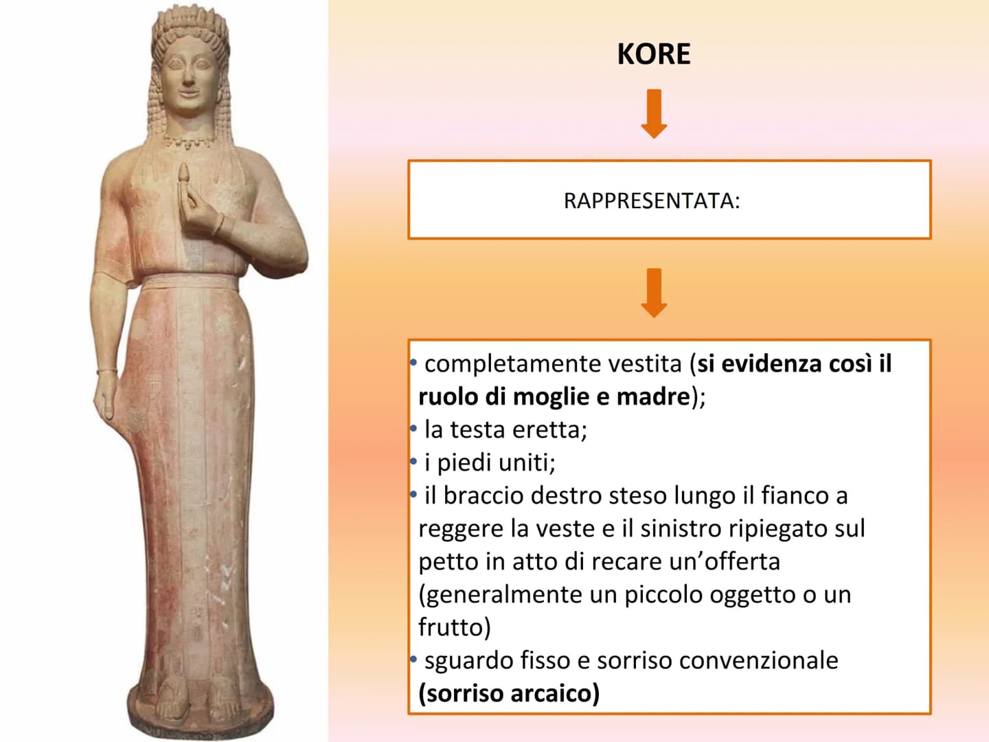 LA SCULTURA ARCAICA
https://www.youtube.com/watch?v=nNMktelyzSE Intorno alla metà del VIII sec. a.C. in Grecia, la grande statuaria monument
