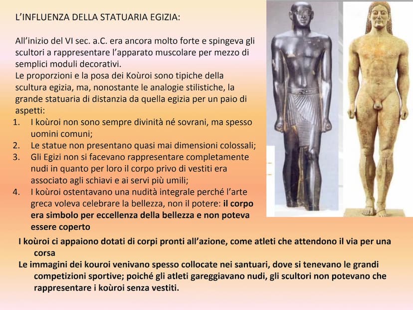 LA SCULTURA ARCAICA
https://www.youtube.com/watch?v=nNMktelyzSE Intorno alla metà del VIII sec. a.C. in Grecia, la grande statuaria monument