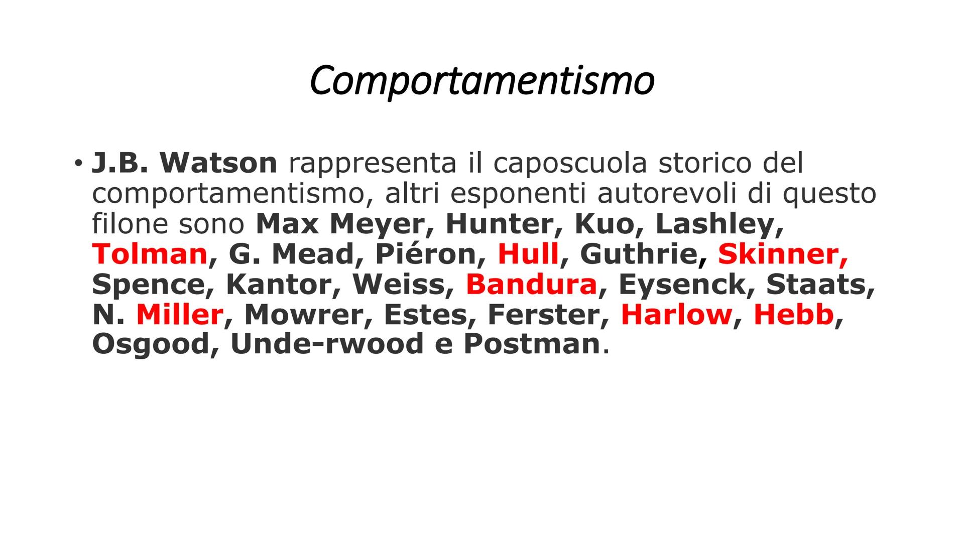 IL COMPORTAMENTISMO Filosofia Astronomia Fisiologia
Strutturalismo
1879
Funzionalismo
La psicologia (1879)
Riflessologia
e scuola storico-cu