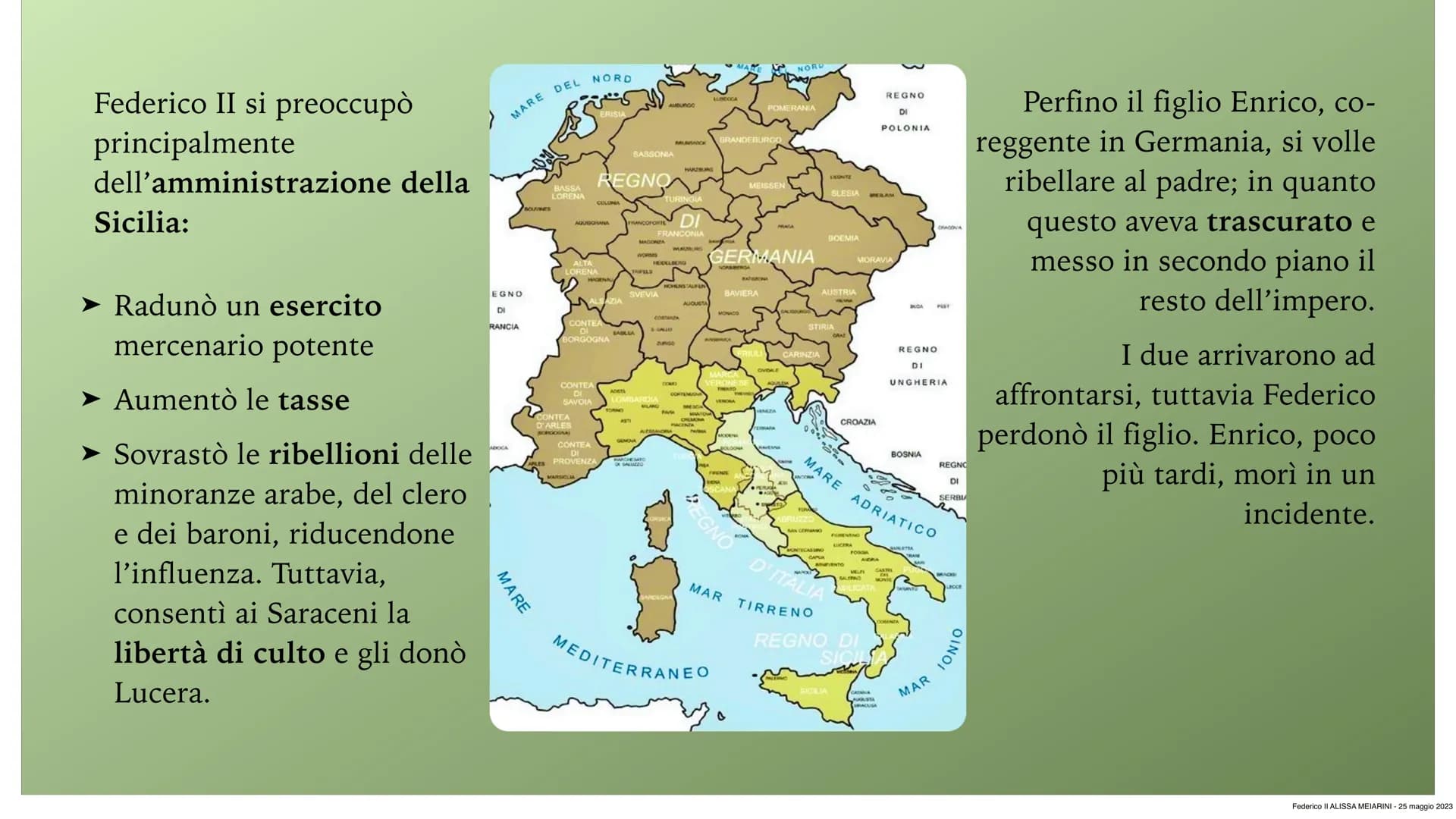images
Agim
FEDERICO II DI SVEVIA
63170614
Federico II ALISSA MEIARINI-25 maggio 2023 Cognome. Di Svevia
Nome Federico II
nato il....26/12/1