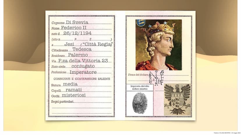 images
Agim
FEDERICO II DI SVEVIA
63170614
Federico II ALISSA MEIARINI-25 maggio 2023 Cognome. Di Svevia
Nome Federico II
nato il....26/12/1