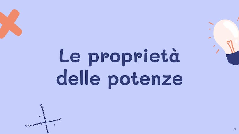 8
LO
5
2
VY
•••
9
X
6
3
+
Le potenze e le
loro proprietà
³² = (a²
3
11 Che cosa significa potenza
L'operazione di elevamento a potenza è la 