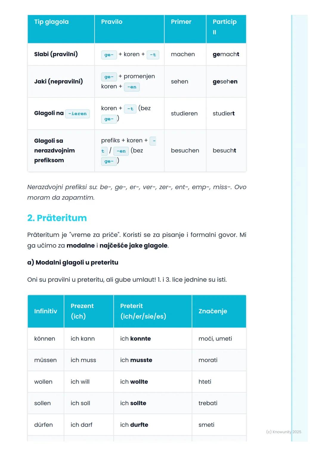 # Glagolska vremena: Perfekt
i Präteritum

Glagolska vremena: Perfekt i
Präteritum

Ovo je važno za kontrolni, moram da razlikujem kada se k