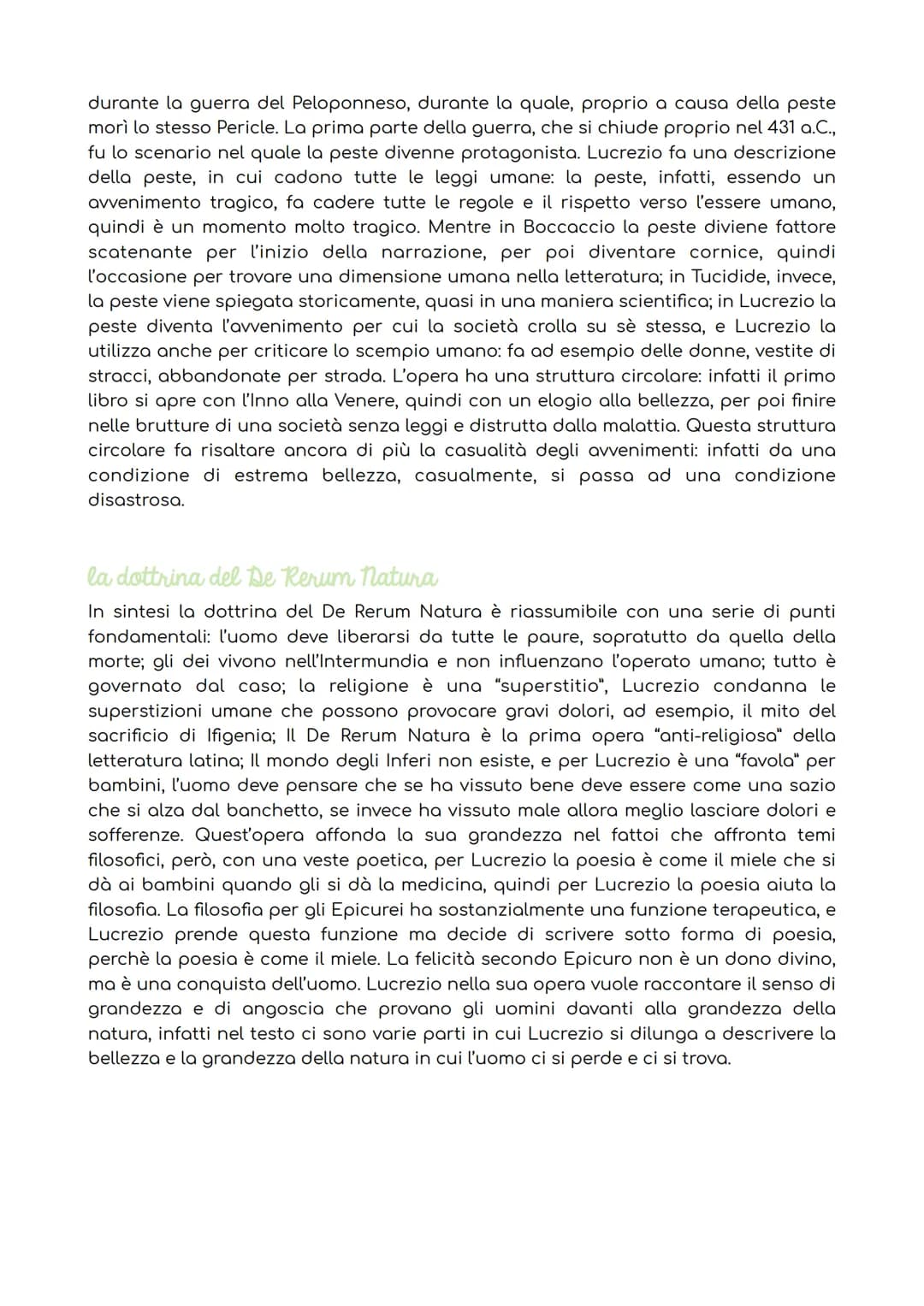 Lucrezio
la vita: una biografia incerta
Lucrezio nasce intorno al I secolo a.C., intorno al 96 a.C. e il 94 a.C., ed è incerto il
luogo di n
