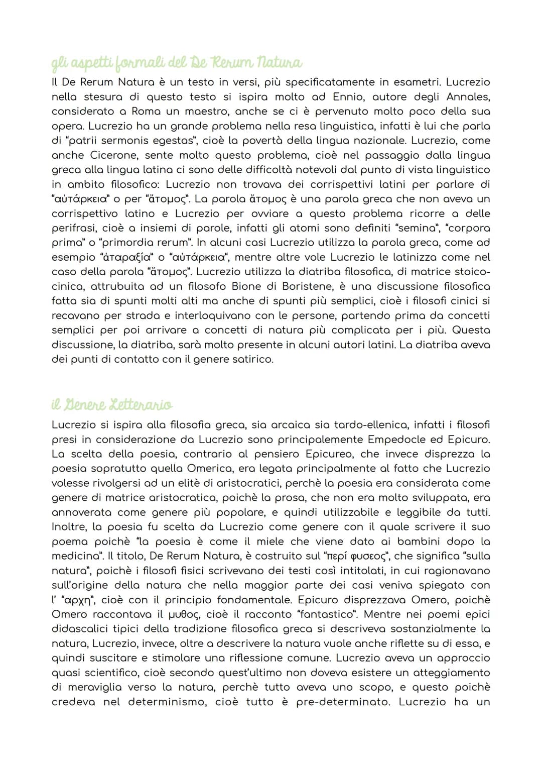 Lucrezio
la vita: una biografia incerta
Lucrezio nasce intorno al I secolo a.C., intorno al 96 a.C. e il 94 a.C., ed è incerto il
luogo di n
