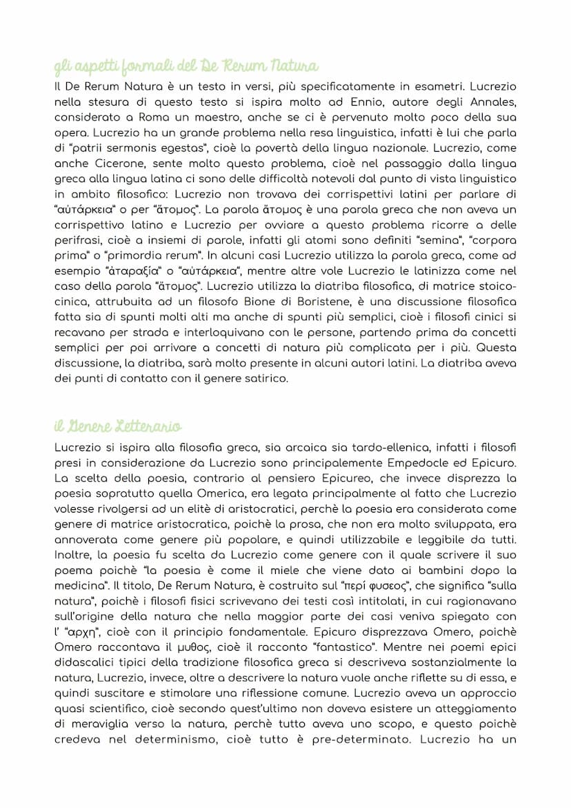 Lucrezio
la vita: una biografia incerta
Lucrezio nasce intorno al I secolo a.C., intorno al 96 a.C. e il 94 a.C., ed è incerto il
luogo di n